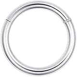 - Pendientes modernos y vintage para mujer, de acero inoxidable, para nariz, labio, oreja, cartílago, piercing corporal, joyería de aro para tabique, plata, 1 x 8 mm