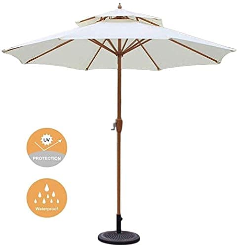 Parasol de mercado NMDCDH 2,7 m con doble techo para máxima ventilación y sombra 2