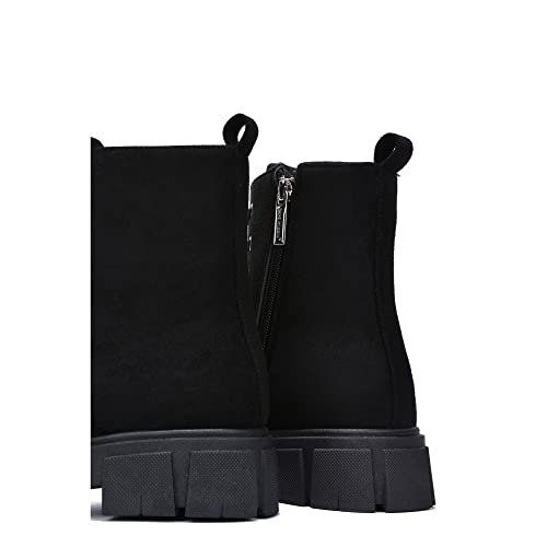 Shanda Suede 7-Hole Platform Lug Booties (Shanda)2