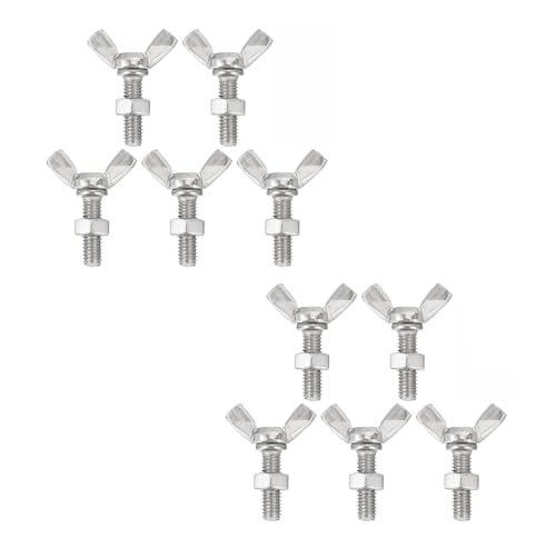 Boulon papillon M3x25mm en acier inoxydable avec écrous et rondelles, lot de 10 pièces