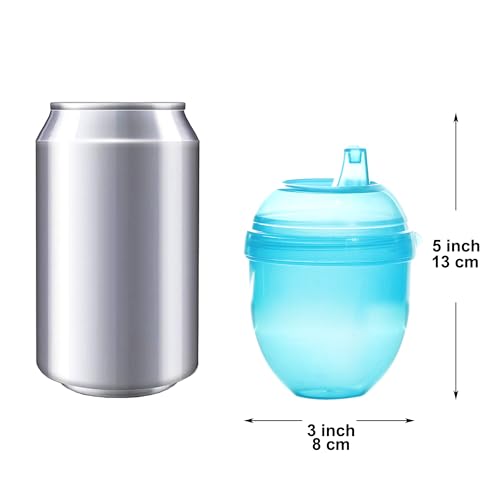 Youngever 9 Pack 7 Ounce Kids Sippy Cups, 9 Assorted Color Sippy Cups for Infant, Toddler (No Lid)