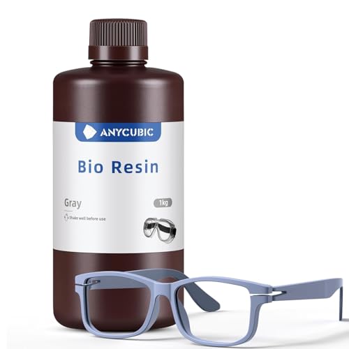 Image of 3IDEA ANYCUBIC Bio Resin, Odorless Standard Photopolymer Resin,Fast UV-Curing ABS Like Resin for 8K /10K /14K LCD 3D Printing (Grey, 1kg)