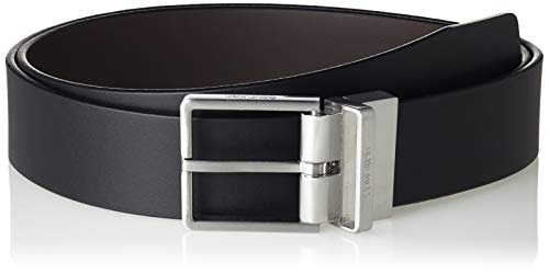 Calvin Klein Formal Rev.Adj. Belt 3.5cm Cinturón, Negro (Black/Brown 910), 105 (Talla...