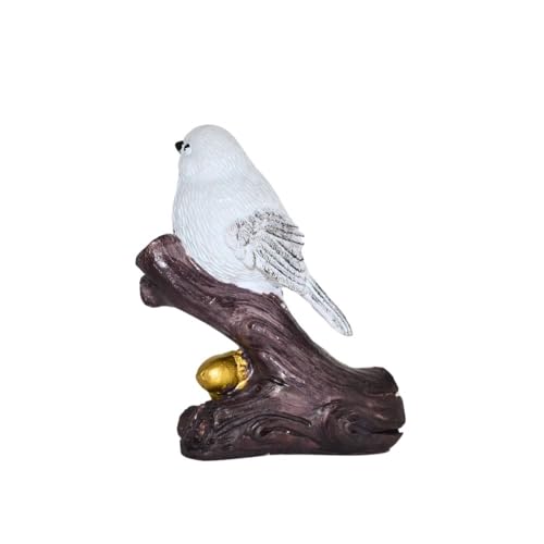 Image of CraftVatika Resin Birds Statue Decorative Showpieces Gift Items for Home Living Room for Girlfriend Boyfriend Husband Wife Wall Shelf Desk Decoration,Sparrow Table Decorative,Multicolor,8cm,6.5cm