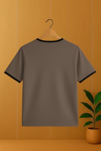 Image of YAZOLE Men's Round Neck Solid T Shirt | Regular Fit Lycra Blend Half Sleeve Tee | Casual Gym Running Walking Sports Office Travel | Stretch Fabric | Comfortable for Everyday use | (S to XXL)