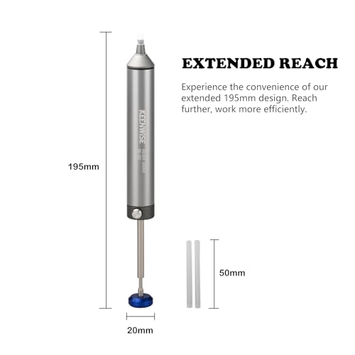 Image of Extra-Long Solder Sucker: KeenWise No-Clog Aluminum Deso!dering Pump with High-Suction Power(DS-352)