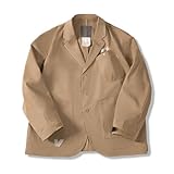 [derifu] 耐摩擦20000回 メンズアメリカンカジュアルジャケット ワークデザイン 4重収納ポケット ナノ通気孔付き ルーズフィット オフィスカジュアル対応 25-35歳男性向け 春物アウター 長袖スーツジャケット s