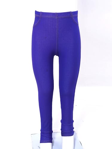 Kids Girls Jeggings Stretch Denim Pull-On Skinny Jeans Leggings Elastic Waist Denim Trousers Pencil Pants Bottoms3