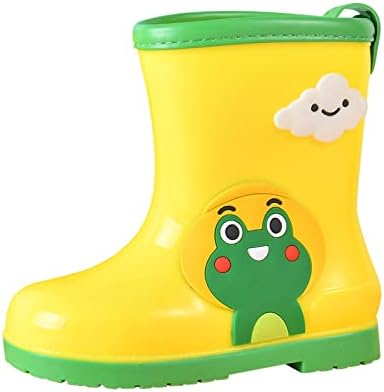 Unisex-Child Classic Rain Boots, Baby Rain Boots Infant Cartoon Boys Girls Rubber Waterproof Rain Shoes 2-7 Years Old