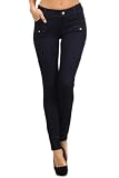 Fashion MIC Womens Ready to Wear Jean Leggings Black and Navy (Medium/Large, Modern (NVY))
