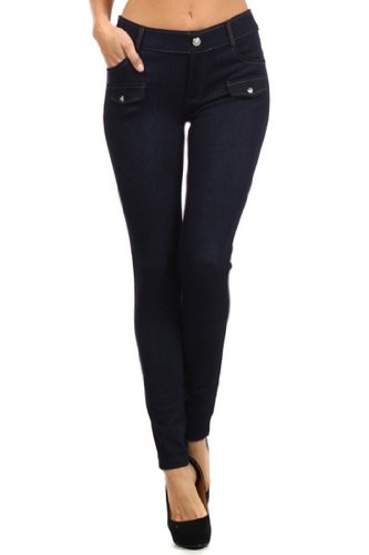 Fashion Mic Womens Ready To Wear Jean Leggings Black And Navy (Medium/Large, Modern (Nvy)) #TOP5