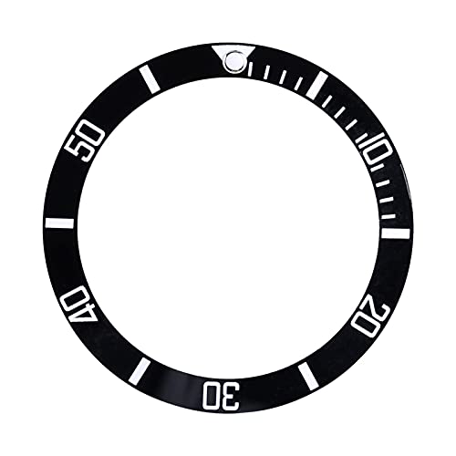 Akozon Pieza de repuesto del anillo de inserción del bisel de plástico del reloj de 4 colores (negro)