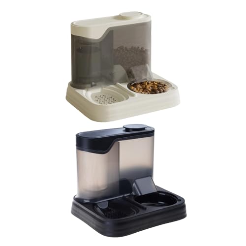 Estación de alimentación para gatos y perros con fuente y base antideslizante miniatura 6