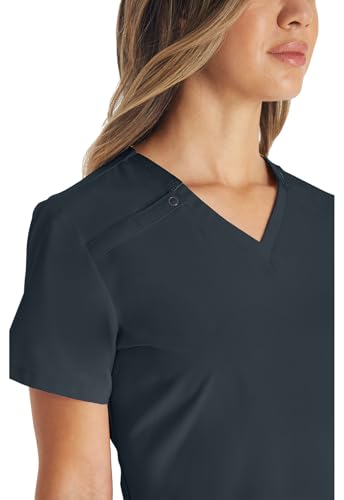 Dickies EDS Essentials Scrubs, V-Neck Womens Tops with Four-Way Stretch and Moisture Wicking Plus Size DK615, 5XL, Pewter - image 3