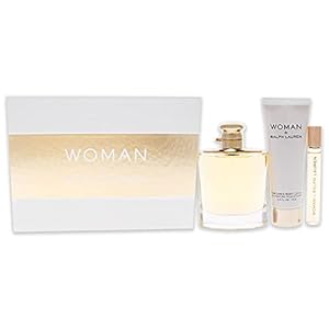 Ralph Lauren Woman Women 3 Pc Gift Set 3.4oz EDP Spray, 0.34oz EDP Rollerball, 2.5oz Perfumed Body Lotion