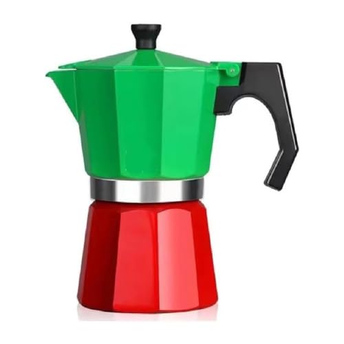WY8 TOP MOKA Italian Traditional Tricolor Coffee Pot Maker 300ml 6cup Filter Stove Top Mocha Espresso Coffee Pot 300ml 6cup