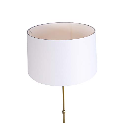 Qazqa parte fl - Lampada da terra Rustico - 1 luce - Ø 450 mm - Bronzo - Rustico - Soggiorno I Camera da letto I Sala da Pranzo I Cucina