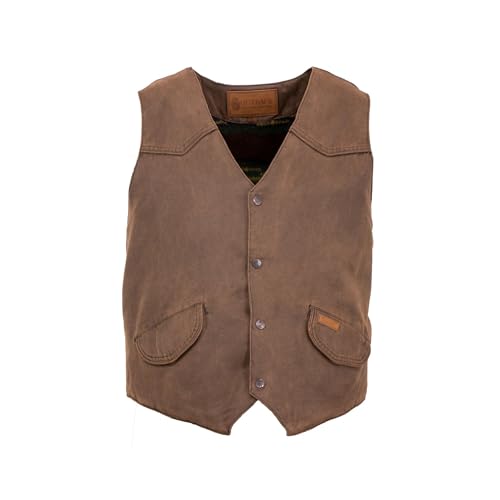 Outback Trading Company Men's Montana Western Style Water Resistant Polar Fleece Lined Vest with Adjustable Back Slide Belt