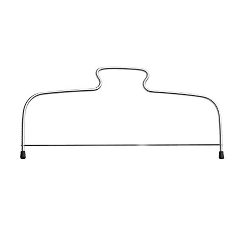 Original Kaiser Classic Tortenschneider 39,5 x 20,5 cm, Kuchenschneider, Tortenbodenschneider mit höhenverstellbarem Schneidedraht, Edelstahl, Gummifüße, Grau, 1 - Pack