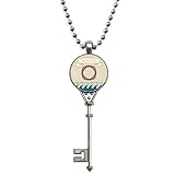 Size: Longitud clave: 9 cm / 3.5 pulgadas;; Diámetro de la oblea: 2.5 cm / 1 pulgada;; Longitud de cadena: 50 cm / 19.7 pulgadas