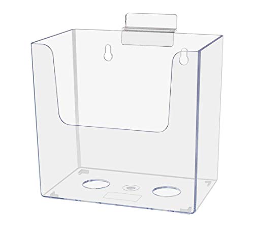 Marketing Holders 4 Pack Slatwall Hanging Brochure Holder for Bifolds or Booklets Slot Wall Display Caddy for 5.5