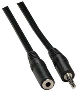 100フィート 3.5mm ステレオ M/F スピーカー/ヘッドセットケーブル、5本パック