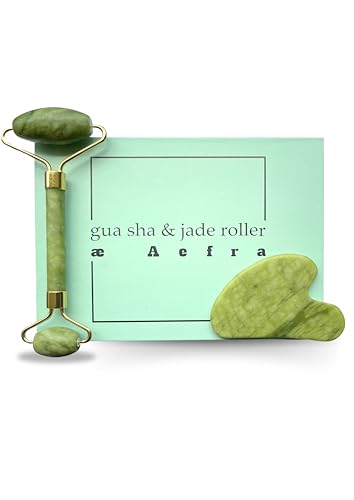 Best Quality Gua Sha & Jade Roller Set, Facial Tools, for Face an...