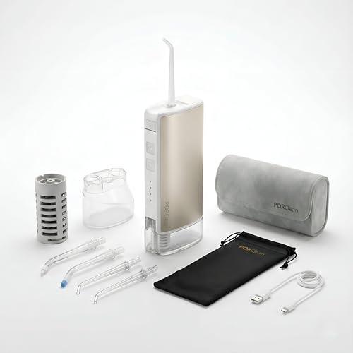 Image of Water Flosser for Teeth Cleaning - THIN601PRO Dental Water Flosser, Oral Irrigator with 4 Tips, 160 PSI, 4 Modes, Dual Tanks, IPX7 Waterproof, Zero Residual Technology Flosser - ANTIBACTERIAL FILTER