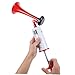 Gogogmee 2pcs Handheld Air Horn Pump Portable Sports Noisemaker Trumpet for Soccer Football Events Parties Celebrations Loud Cheer Signal Prop Red