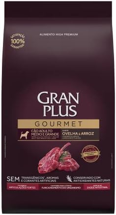 Granplus Ração Granplus Gourmet Para Cães Adultos De Médio E Grande Porte Sabor Ovelha 15Kg