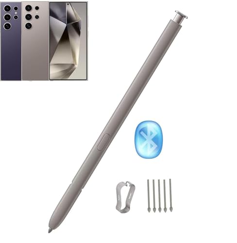 S24 Ultra Stylus Pen (WithBluetooth) Replacement for Samsung Galaxy S24 Ultra 5G Touch Stylus Pen S Pen Replacement Tips/Nibs (Violet/Gray)