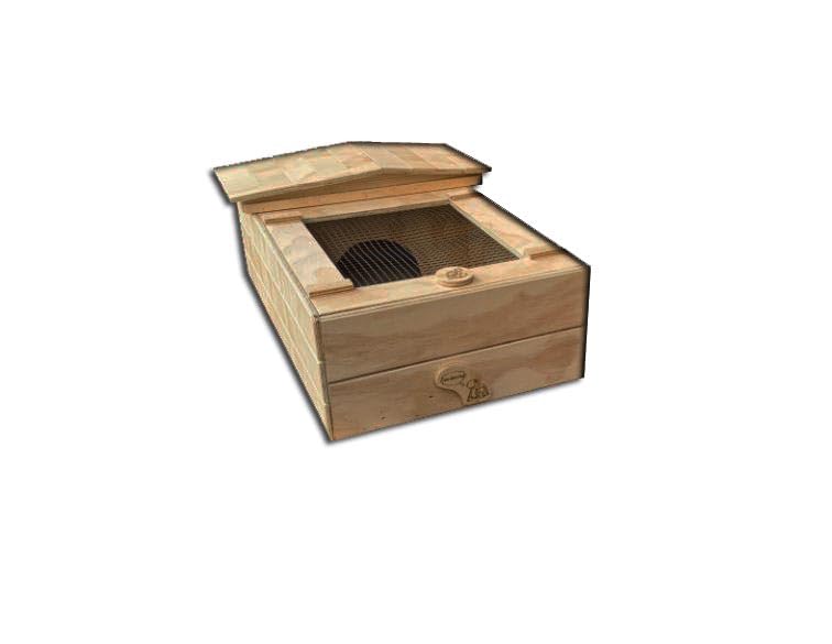 Scatola box Casetta teca terrario tartarugario casa per taratarughe tartaruga di terra chalet in legno rettili recinto recinzione gabbia allevamento trasportino 60x40x23h caiolla ricovero