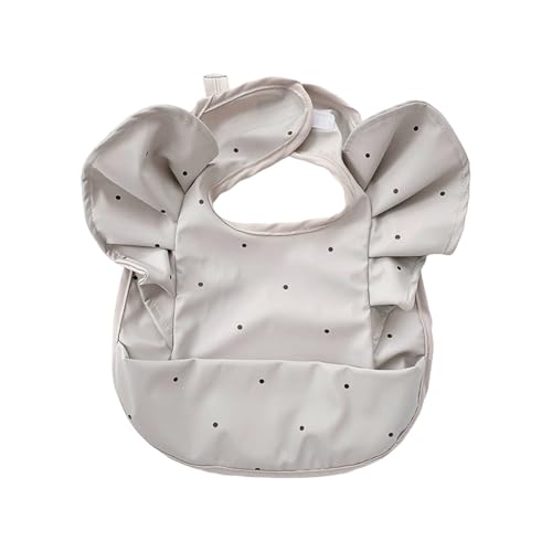 Gissroys flygande ärm babymat fångare haklapp änglavinge designad haklapp PU vattentät lager spädbarn matning saliv handduk modernt spädbarn matning förkläde, K, en storlek