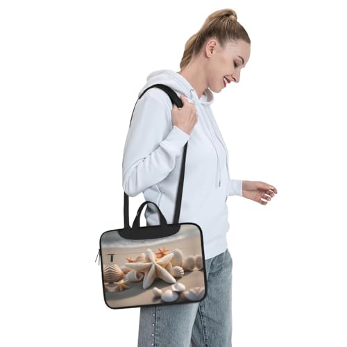 Bolso para laptop de 15.6 pulgadas resistente con diseño Seashell Starfish 7