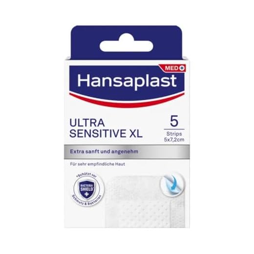 Hansaplast Wundverband Ultra Sensitive 5 x 7,2 cm XL für sehr empfindliche Haut, 5 St. Pflaster