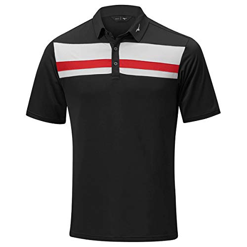 Mizuno Herren Quick Dry Citizen verschieben Tech Polo-Hemd - Schwarz - XL
