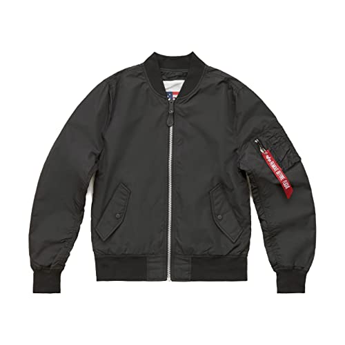 Alpha Industries Men's L-2B Dragonfly Blood Chit Flight Jacket (L, Black)