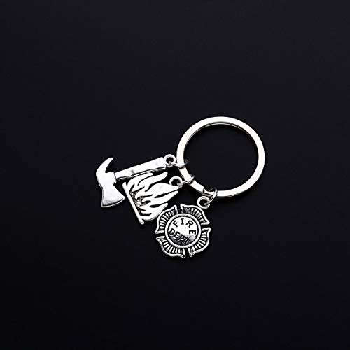 Amosfun 2 peças chaveiro de bombeiro com estampa de bombeiro e bombeiro, presente de formatura, moch