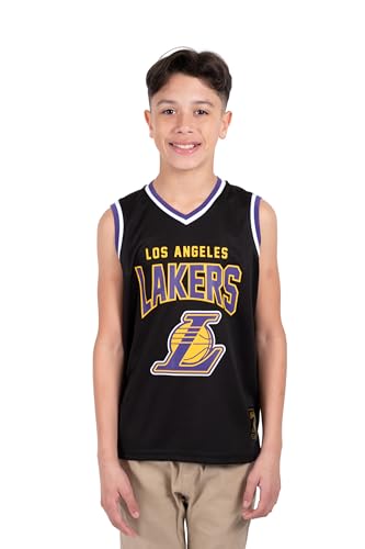Image of Ultra Game Youth NBA Official Tank Top Mesh Sleeveless Muscle T-Shirt - Black