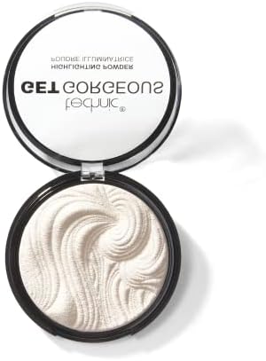 Technic Get Gorgeous Highlighting Powder - Pressed Shimmer Face Makeup Compact for a Natural Glow. Shade: Original