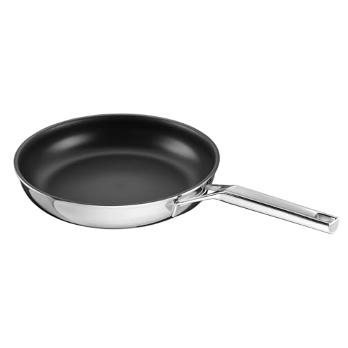 Schulte-Ufer Bratpfanne Quasar mit UniverSUS-Oberflächenstruktur und Energiekern, ohne PFAS/PTFE 9558-28, Edelstahl, 28 cm