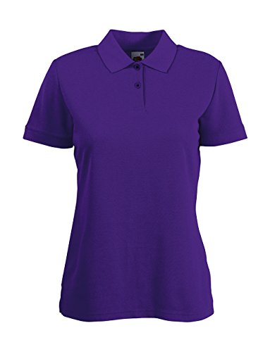 Fruit of the Loom SS092M, Polo para Mujer, Morado, L