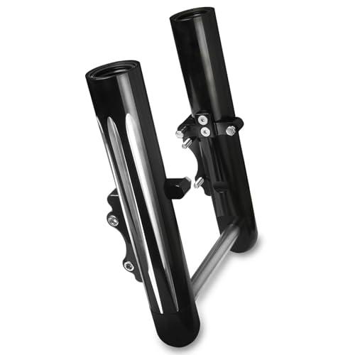 Pieds de fourche creux CNC noirs Harley Davidson Touring FLHX FLHR Road King 2014-2023