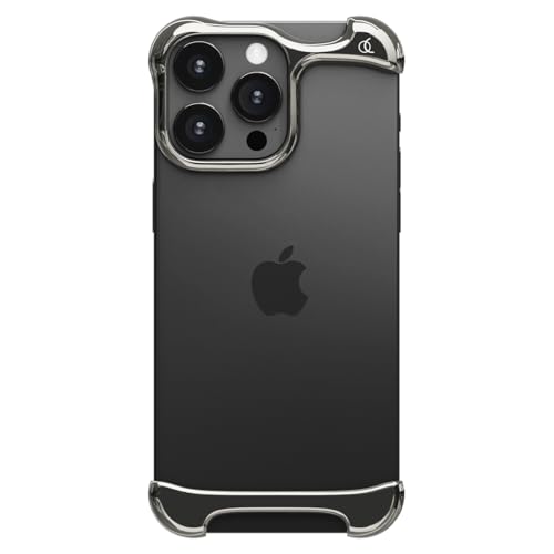 Image of Arc Pulse Compatible with iPhone 16 Pro Max Phone Case (2024), Minimalist Protective Shock Absorption Aerospace Grade Aluminum Shells + Elastomer Inlays Easy Fit 6.9 inch (Aluminum Polished Graphite)