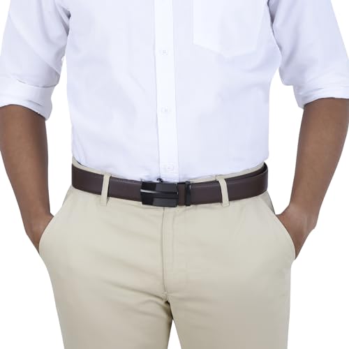 Men's Auto Lock PU Leather Belt4