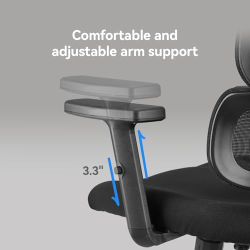 Image of SIHOO M56C Ergonomic Office Chair, Desk Chair with Armrests, Computer Chair with Dual Back Design and Adaptive Dynamic Lumbar Support, 2 Packs, Dark Black