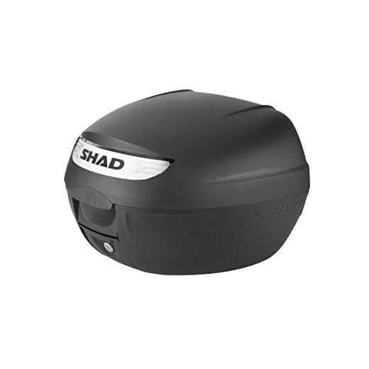 SHAD D0B26100 SH-26 Baul para motocycletas, Negro
