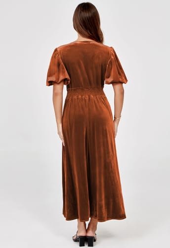 Image of Maxigerui Women's Velvet Maxi Dress Formal Dresses for Wedding Guest Dress