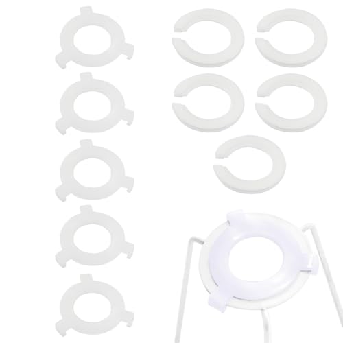 JYNXOR 10 Adattatori E27 a E14 - Riduttori per Paralume in Plastica Bianca, Sostituzione per Lampade da Tavolo, Plafonieri e Illuminazione