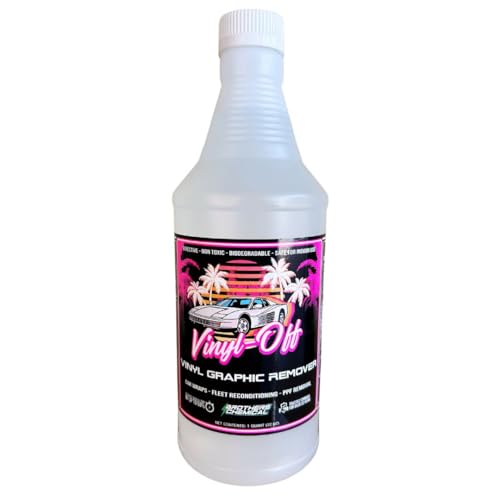 Brothers Chemical Vinyl-Off Vinyl Graphic and Decal Remover | Professional Use | for Vehicles Glass and Signs | Softens Film for Easier Removal Without Damage | Safe on OEM Paint (32oz)